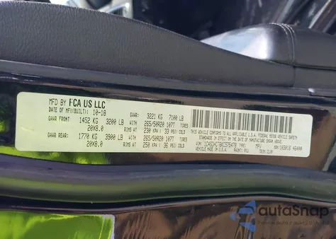 2019 Dodge Durango R/T Rwd из США, поврежденный, VIN 1C4SDHCT6KC575478